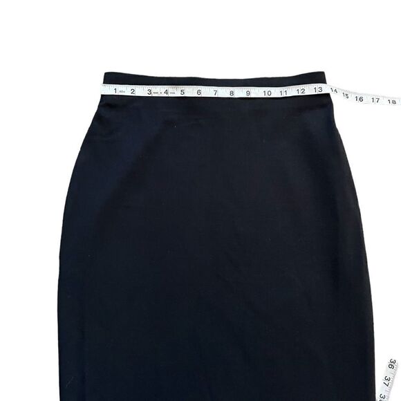 JOSEPH RIBKOFF Black High Waisted Stretch Knee Length Skirt 4 - Picture 6 of 7